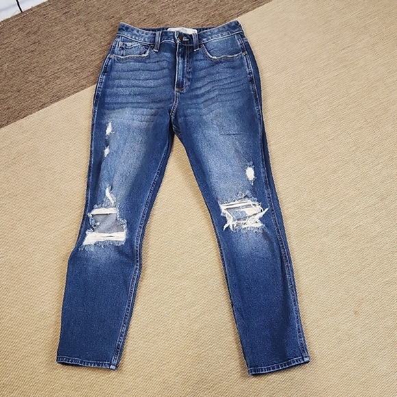 Hollister Denim - Hollister Curvy High-Rise Mom Jean Distressed Vintage Stretch W26 L27 3R